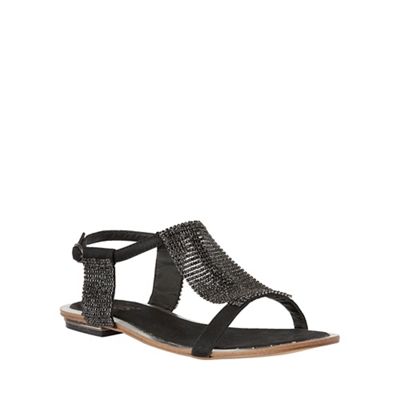 Black chainmail 'Agnetha' sandals